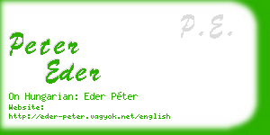 peter eder business card